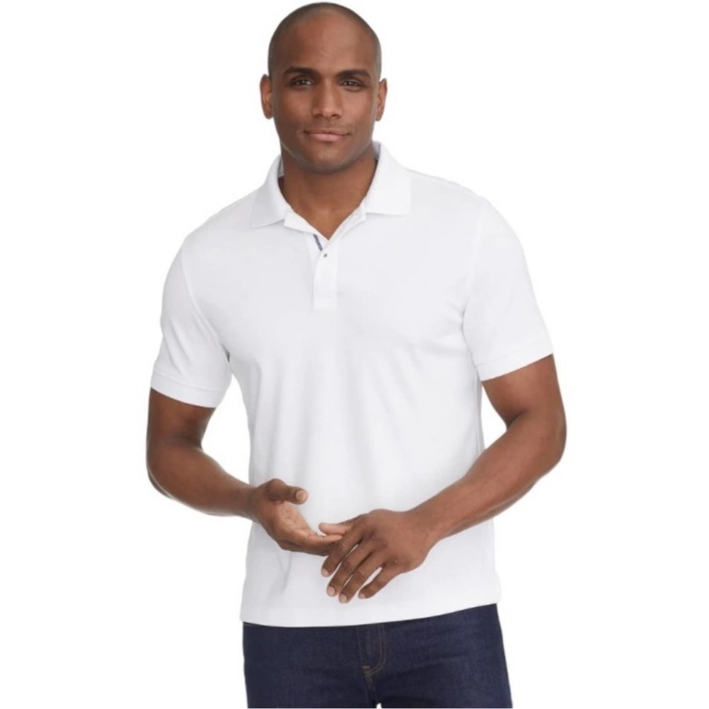 Untuckit white short sleeve polo, size XL